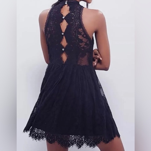 FREE PEOPLE VERUSHKA LACE MINI DRESS    NWT - Picture 2 of 10